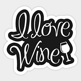 I Love Wine Sticker